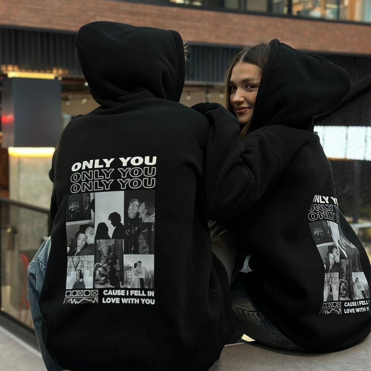 ONLY YOU – Personalized Couple Photo Hoodie | Valentine’s Special - Two Hoodie